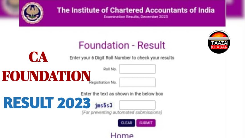 CA Foundation Result 2023